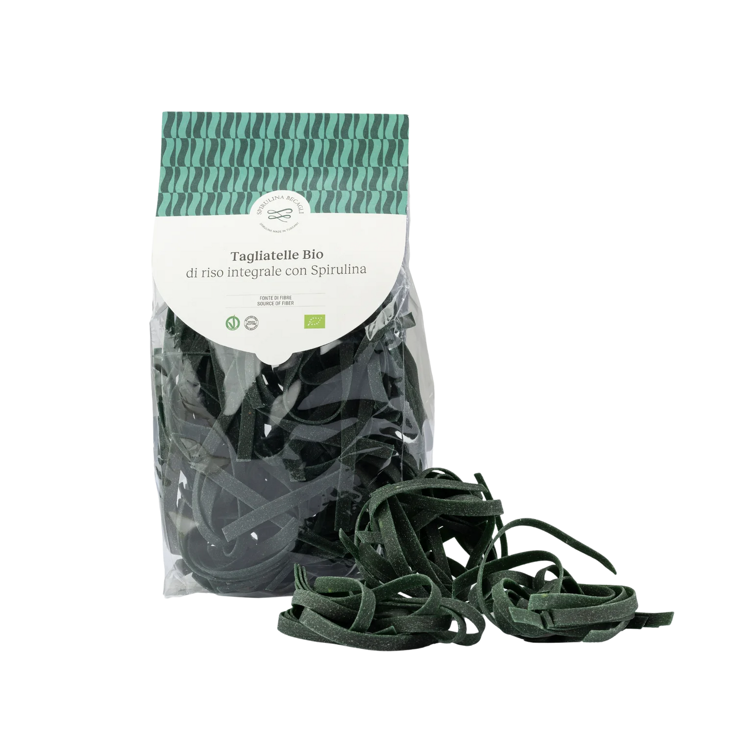 Sprirulina pasta tagliatelle