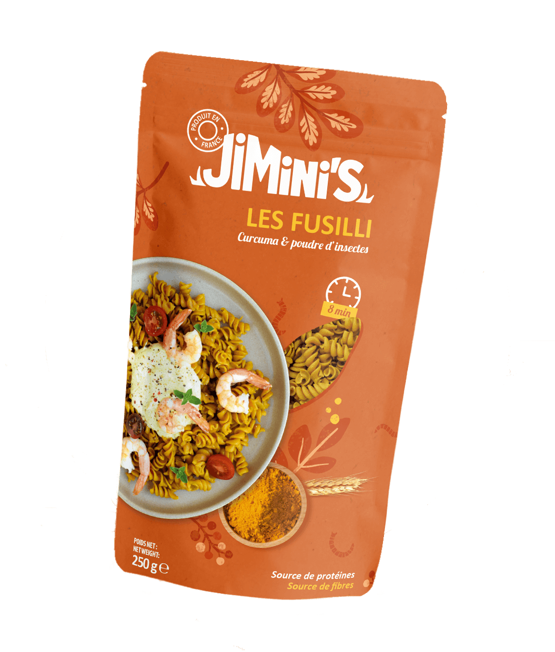 Jimini's - Pasta Turmeric Fusilli with insect powder