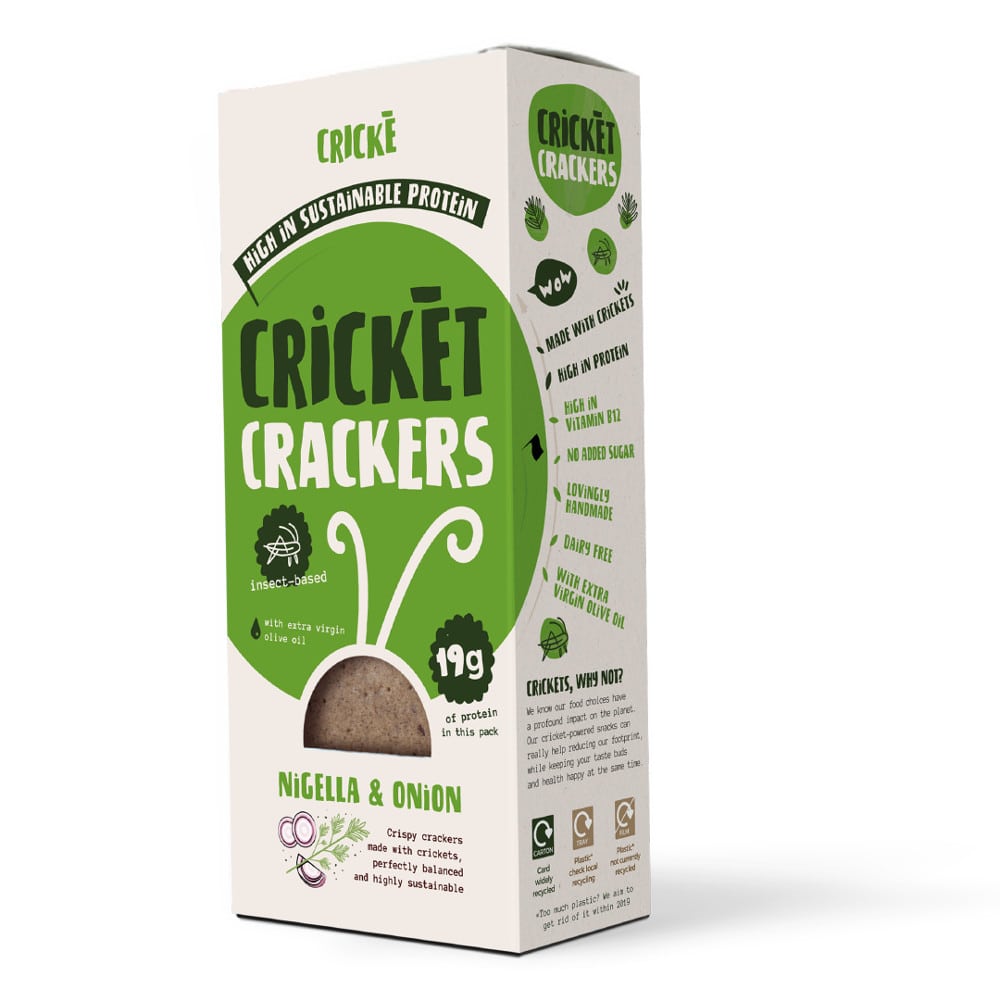Crickè - Cracker con farina di grillo cumino nero e cipolla